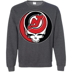 New Jersey Devils Grateful Dead Steal Your Face Hockey Nhl Shirts Crewneck Pullover Sweatshirt Crewneck Pullover Sweatshirt - parenttees