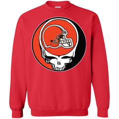 Cleveland Browns Grateful Dead Steal Your Face Football Nfl Shirts Crewneck Pullover Sweatshirt Crewneck Pullover Sweatshirt - parenttees