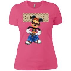 Gucci Logo Shirt Mickey Mouse T-shirt Women Cotton T-Shirt Women Cotton T-Shirt - parenttees