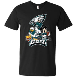 Mickey Mouse Philadelphia Eagle American Football Nfl Sports Shirt Men V-Neck T-Shirt