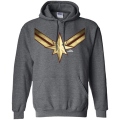 Captain Marvel Gleaming Chest Logo Pullover Hoodie Sweatshirt Pullover Hoodie Sweatshirt - parenttees