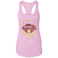 Captain Marvel Yellow Red Plane Flight Logo Women Tank Top Women Tank Top - parenttees