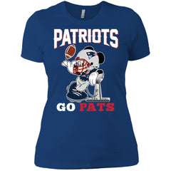 Go Pats - New England Patriots Super Bowl 2019 Mickey Mouse Football Nfl Women Cotton T-Shirt Women Cotton T-Shirt - parenttees