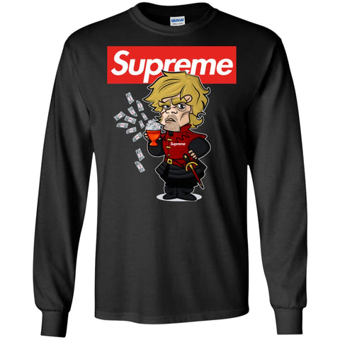 Supreme Tyrion Game Of Thrones T-shirt Men Long Sleeve Shirt Black / S Men Long Sleeve Shirt - parenttees