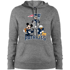 Nfl - New England Patriots Donald Duck Goofy Mickey Mouse Super Bowl 2019 Football Women Hooded Sweatshirt Women Hooded Sweatshirt - parenttees