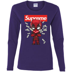 Supreme Deadpool Funny T-shirt Women Long Sleeve Shirt Women Long Sleeve Shirt - parenttees