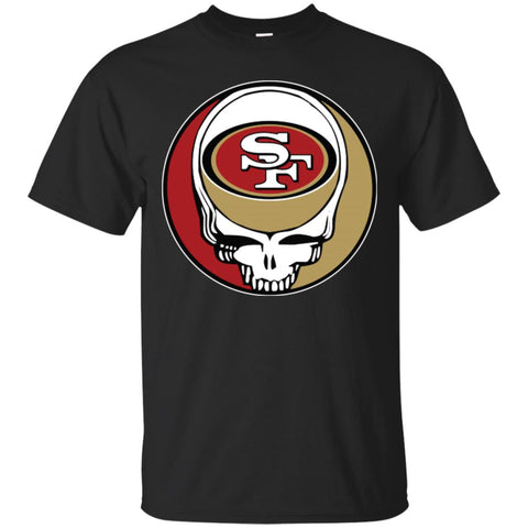 San Francisco 49ers Grateful Dead Steal Your Face Football Nfl Shirts Men Cotton T-Shirt Black / S Men Cotton T-Shirt - parenttees