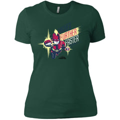 Captain Marvel Higher Further Faster Drawn Women Cotton T-Shirt Women Cotton T-Shirt - parenttees