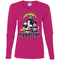 Mickey Mouse Los Angeles Chargers American Football Nfl Sports Shirt Women Long Sleeve Shirt Women Long Sleeve Shirt - parenttees