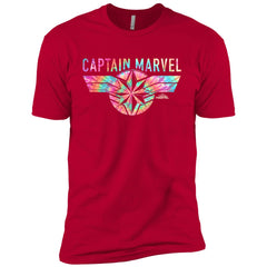 Captain Marvel Logo Banner Tie Dye Colors Men Short Sleeve T-Shirt Men Short Sleeve T-Shirt - parenttees