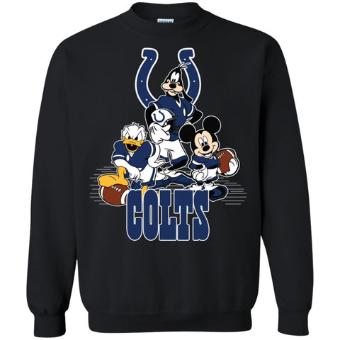 Mickey Mouse Indianapolis Colts American Football Nfl Sports Shirt Crewneck Pullover Sweatshirt Black / S Crewneck Pullover Sweatshirt - parenttees