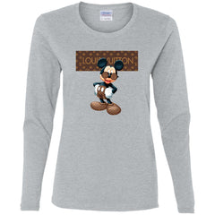 Best Louis Vuitton Mickey Mouse Shirt Women Long Sleeve Shirt Women Long Sleeve Shirt - parenttees