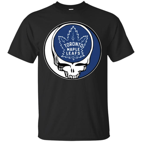 Toronto Maple Leafs Grateful Dead Steal Your Face Hockey Nhl Shirts Men Cotton T-Shirt Black / S Men Cotton T-Shirt - parenttees