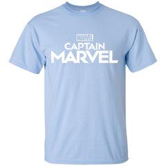 Marvel Captain Marvel Movie Logo White Men Cotton T-Shirt Men Cotton T-Shirt - parenttees