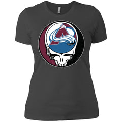 Colorado Avalanche Grateful Dead Steal Your Face Hockey Nhl Shirts Women Cotton T-Shirt Women Cotton T-Shirt - parenttees