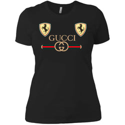 Best Gucci Ferrari New T-shirt Women Cotton T-Shirt