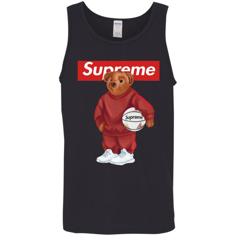 Supreme Bear Sport T-shirt Men Cotton Tank Black / X-Small Men Cotton Tank - parenttees