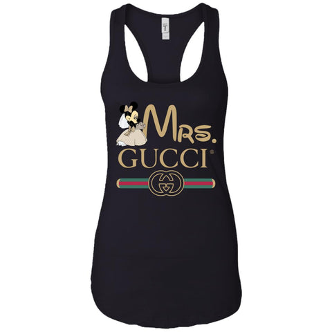 Mrs Minnie Gucci Couple Disney Shirt Valentine's Day T-shirt Women Tank Top Black / X-Small Women Tank Top - parenttees