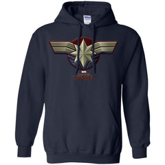 Marvel Captain Marvel Movie Chest Symbol Pullover Hoodie Sweatshirt Pullover Hoodie Sweatshirt - parenttees