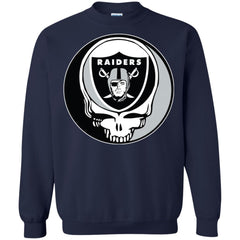 Oakland Raiders Grateful Dead Steal Your Face Football Nfl Shirts Crewneck Pullover Sweatshirt Crewneck Pullover Sweatshirt - parenttees