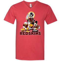 Mickey Mouse Washington Redskins American Football Nfl Sports Shirt Men V-Neck T-Shirt