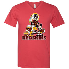 Mickey Mouse Washington Redskins American Football Nfl Sports Shirt Men V-Neck T-Shirt Men V-Neck T-Shirt - parenttees