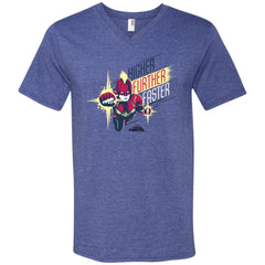 Captain Marvel Higher Further Faster Drawn Men V-Neck T-Shirt Men V-Neck T-Shirt - parenttees