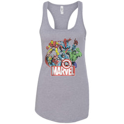 Marvel Avengers Team Retro Comic Vintage Graphic Women Tank Top