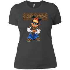 Louis Vuitton Mickey Mouse Cartoon T-shirt Women Cotton T-Shirt Women Cotton T-Shirt - parenttees