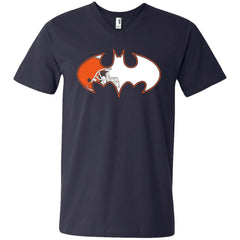 We Are The Cleveland Browns Batman Nfl Mashup Men V-Neck T-Shirt Men V-Neck T-Shirt - parenttees