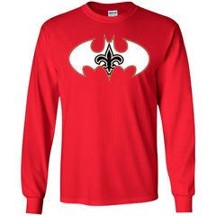 We Are The New Orleans Saints Batman Nfl Mashup Men Long Sleeve Shirt Men Long Sleeve Shirt - parenttees