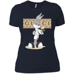 Gucci Rabbit Smoking Funny T-shirt Women Cotton T-Shirt Women Cotton T-Shirt - parenttees