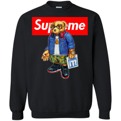 Supreme Bear Style Music T-shirt Crewneck Pullover Sweatshirt