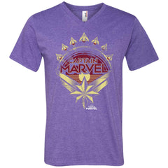 Captain Marvel Yellow Red Plane Flight Logo Men V-Neck T-Shirt Men V-Neck T-Shirt - parenttees