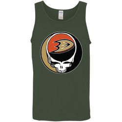 Anaheim Ducks Grateful Dead Steal Your Face Hockey Nhl Shirts Men Cotton Tank