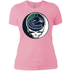 Vancouver Canucks Grateful Dead Steal Your Face Hockey Nhl Shirts Women Cotton T-Shirt Women Cotton T-Shirt - parenttees