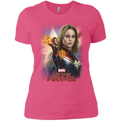 Marvel Captain Marvel Powers Portrait Women Cotton T-Shirt Women Cotton T-Shirt - parenttees