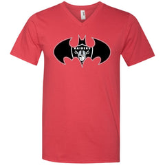 We Are The Oakland Raiders Batman Nfl Mashup Men V-Neck T-Shirt Men V-Neck T-Shirt - parenttees