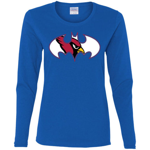 We Are The Arizona Cardinals Batman Nfl Mashup Women Long Sleeve Shirt Royal / S Women Long Sleeve Shirt - parenttees