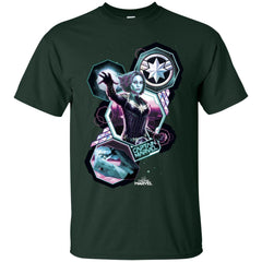 Captain Marvel Space Shapes Portrait Men Cotton T-Shirt Men Cotton T-Shirt - parenttees