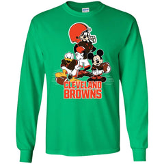 Mickey Mouse Cleveland Browns American Football Nfl Sports Shirt Men Long Sleeve Shirt Men Long Sleeve Shirt - parenttees