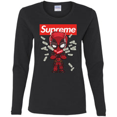 Supreme Deadpool Funny T-shirt Women Long Sleeve Shirt Women Long Sleeve Shirt - parenttees