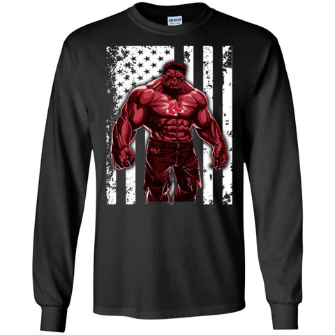 Giants Hulk Boston Red Sox T-shirt Flag Men Long Sleeve Shirt Black / S Men Long Sleeve Shirt - parenttees