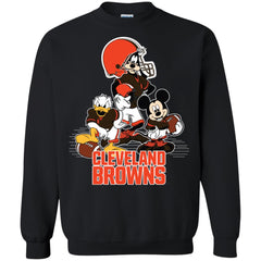 Mickey Mouse Cleveland Browns American Football Nfl Sports Shirt Crewneck Pullover Sweatshirt Crewneck Pullover Sweatshirt - parenttees