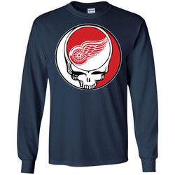 Detroit Red Wings Grateful Dead Steal Your Face Hockey Nhl Shirts Men Long Sleeve Shirt