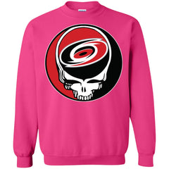 Carolina Hurricanes Grateful Dead Steal Your Face Hockey Nhl Shirts Crewneck Pullover Sweatshirt Crewneck Pullover Sweatshirt - parenttees