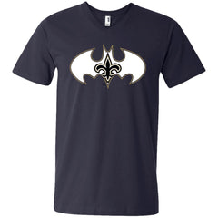 We Are The New Orleans Saints Batman Nfl Mashup Men V-Neck T-Shirt Men V-Neck T-Shirt - parenttees