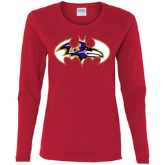 We Are The Baltimore Ravens Batman Nfl Mashup Women Long Sleeve Shirt Women Long Sleeve Shirt - parenttees