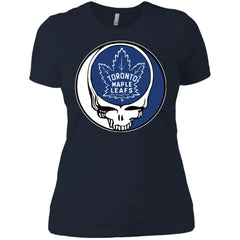 Toronto Maple Leafs Grateful Dead Steal Your Face Hockey Nhl Shirts Women Cotton T-Shirt Women Cotton T-Shirt - parenttees