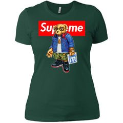 Supreme Bear Style Music T-shirt Women Cotton T-Shirt Women Cotton T-Shirt - parenttees